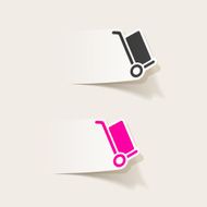 realistic design element trolley delivery
