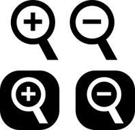 Zoom in out icons- vector