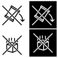 Do not lay down and drop icon- vector