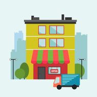 Off line shop Building retail store