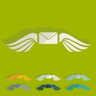 Flat design envelope