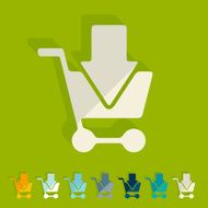Flat design shopping