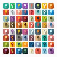 Flat design key N2