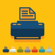 Flat design typewriter N3