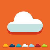 Flat design cloud