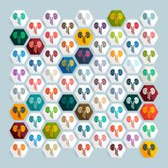 Flat design kidneys