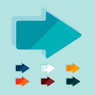 Flat design arrow