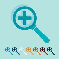 Flat design magnifier N2