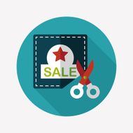 shopping sale coupon flat icon with long shadow eps10 N58