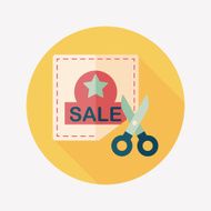 shopping sale coupon flat icon with long shadow eps10 N60