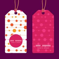 Vector abstract colorful stripes and shapes vertical round frame pattern