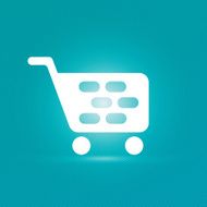 Shopping cart icon with stripped background