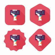 Halloween SALE flat icon with long shadow eps10 N45