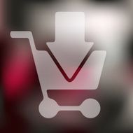 trolley icon on blurred background N8