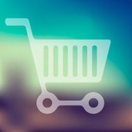 shopping icon on blurred background N2