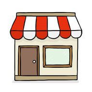 front of shop store
