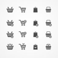 Vector Set of shopping cart icons