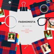 Fashionista template with accessories