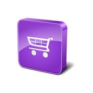 Shop 3d Rounded Corner Purple Vector Icon Button