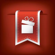 Christmas vertical bookmarks or ribbons with symbol of present on N2