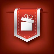 Christmas vertical bookmarks or ribbons with symbol of present on N3
