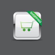 Shopping Cart Round Vector Button Icon N2