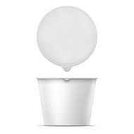 White instant noodles bowl template