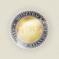 Money back guarantee on paper texture Vector EPS10
