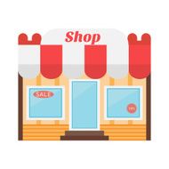 Vector shop icon made in flat design