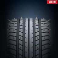 Realistic rubber tires and spikes banner Vector Illustration N2