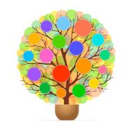 Tree with coloured circles