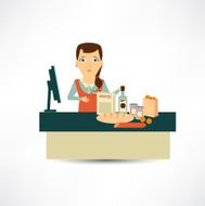 grocery store cashier at work N2