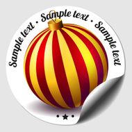 Christmas bauble sticker N4