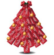 Sale tag Christmas tree
