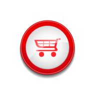 Shopping Circular Vector Red Web Icon Button N2