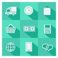 Set of online shopping and ecommerce icons