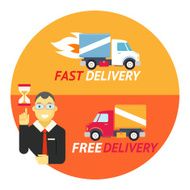 Happy Smiling Geek Businessman with Hourglass Sandglass Timer Fast Free