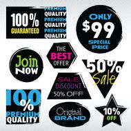 Grunge Vector Labels Premium Quality and Sale Discount