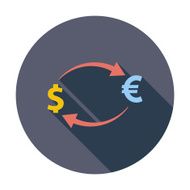 Currency exchange single icon