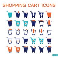 Set of shopping cart icons for web