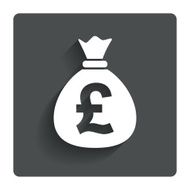 Money bag sign icon Pound GBP currency N25
