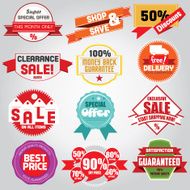 Set of luxury vector sale and bestseller badge labels
