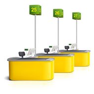 The line of checkout points
