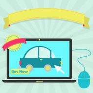 Buy car online through laptop