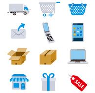 Net shopping icons Vector N2