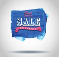 Sale labels brush style Vector N14