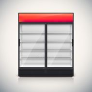 Double fridge with glass door