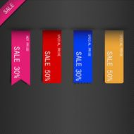 set of price sale ribbon N2