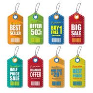 Set of tags for sale N10