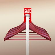 Clothes hangers with a sign Sale